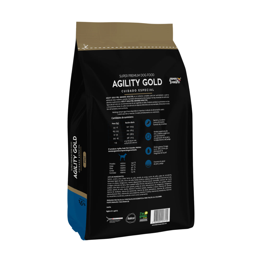 Comida Perro Agility Gold Adulto Razas Grandes Piel - Image 4