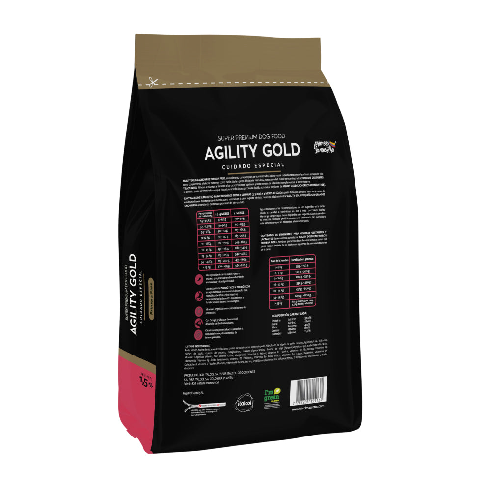 Comida Para Perro Agility Gold Primera Fase X 1.5 Kg - Image 2
