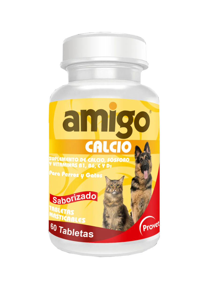 Medicamento Perro Y Gato Amigo Calcio Fco X 60 Tab