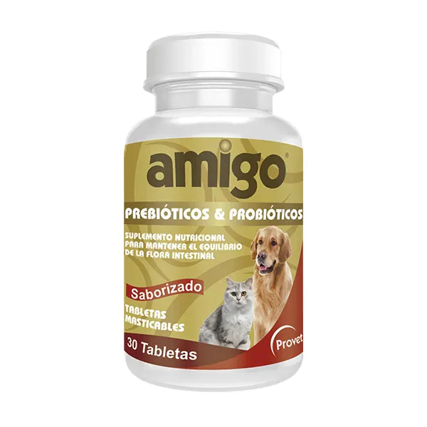 Amigo Prebióticos Y Probióticos Frasco - 30 Tabletas