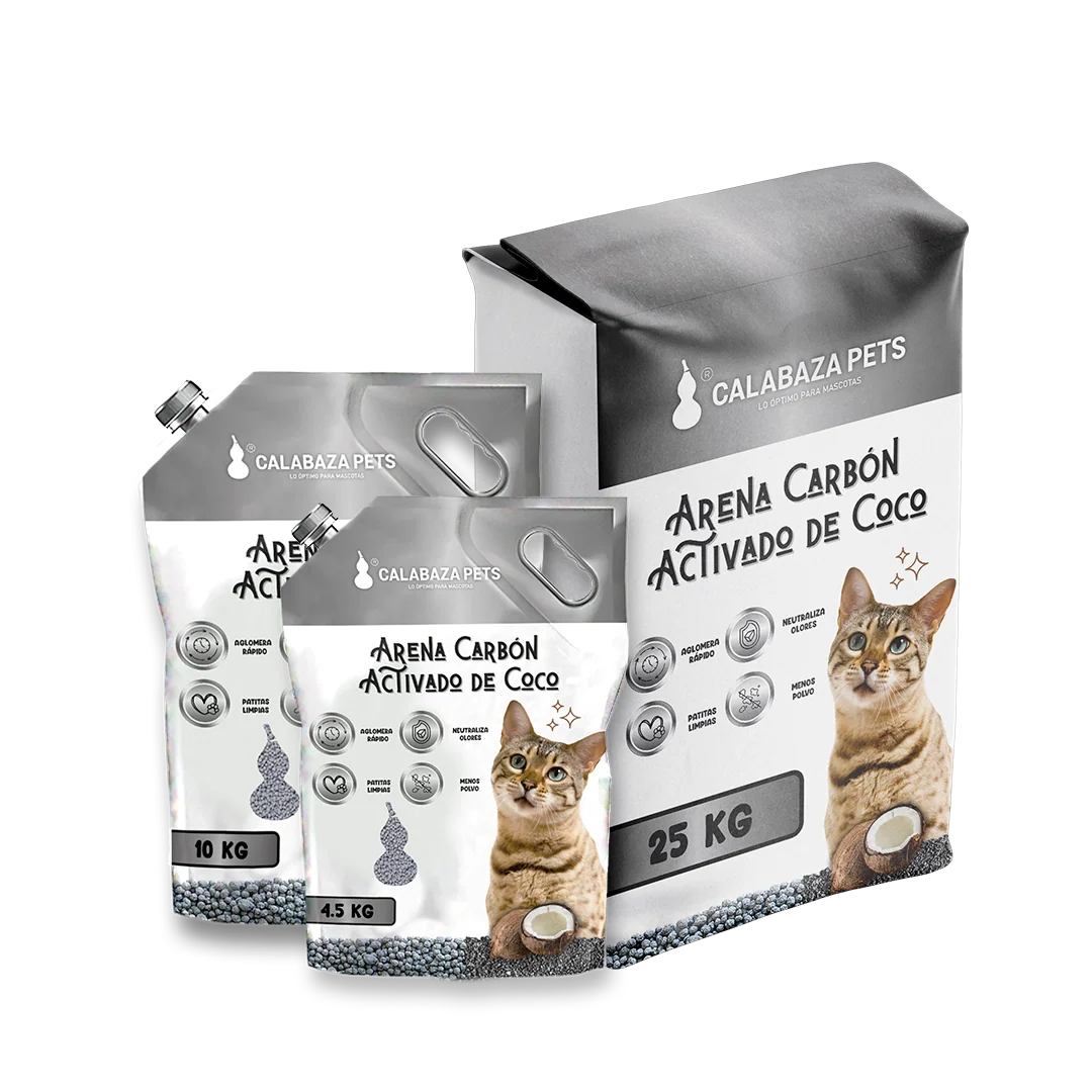 Arena Calabaza Pets Carbón Activado de Coco