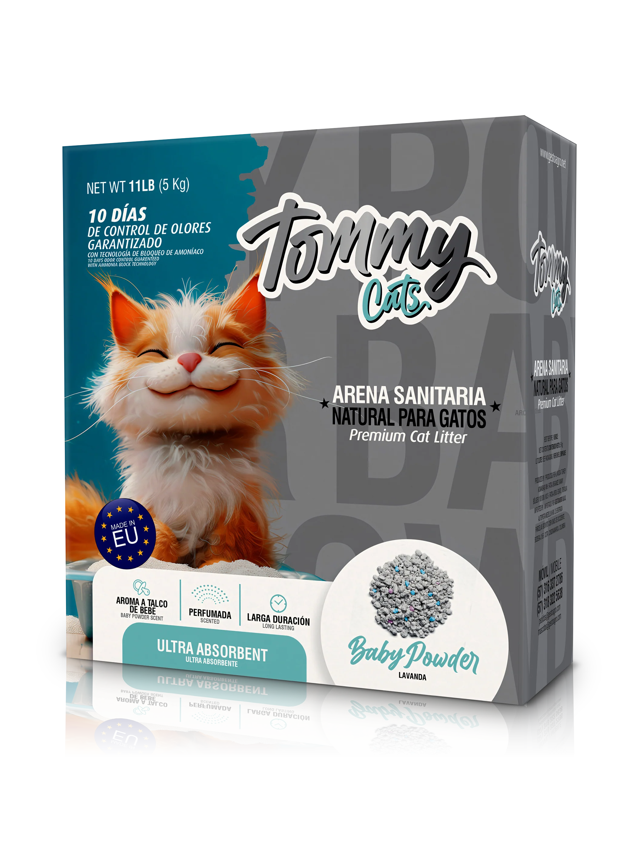Arena Sanitaria Tommy Cats Baby Powder X 5Kg