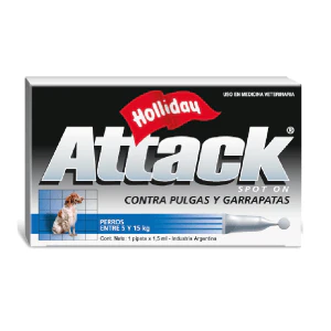 Antipulgas Y Garrapatas Perro Attack De 5 A 15 Kg