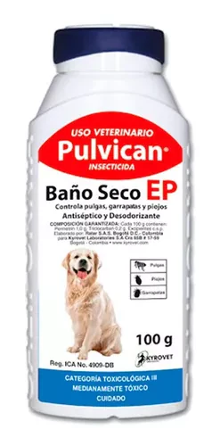 Baño Seco Pulvican Insecticida Ep X 100 Gr