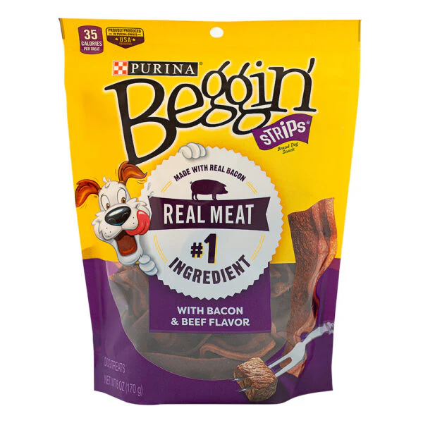 Snack Para Perro Beggin Strips Whit Bacon & Beef 170g