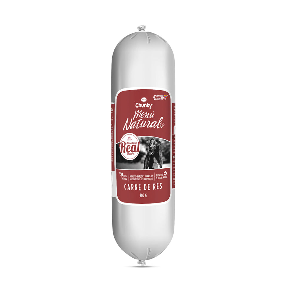 Comida Húmeda Para Perro Chunky Menu Natural Carne 300g
