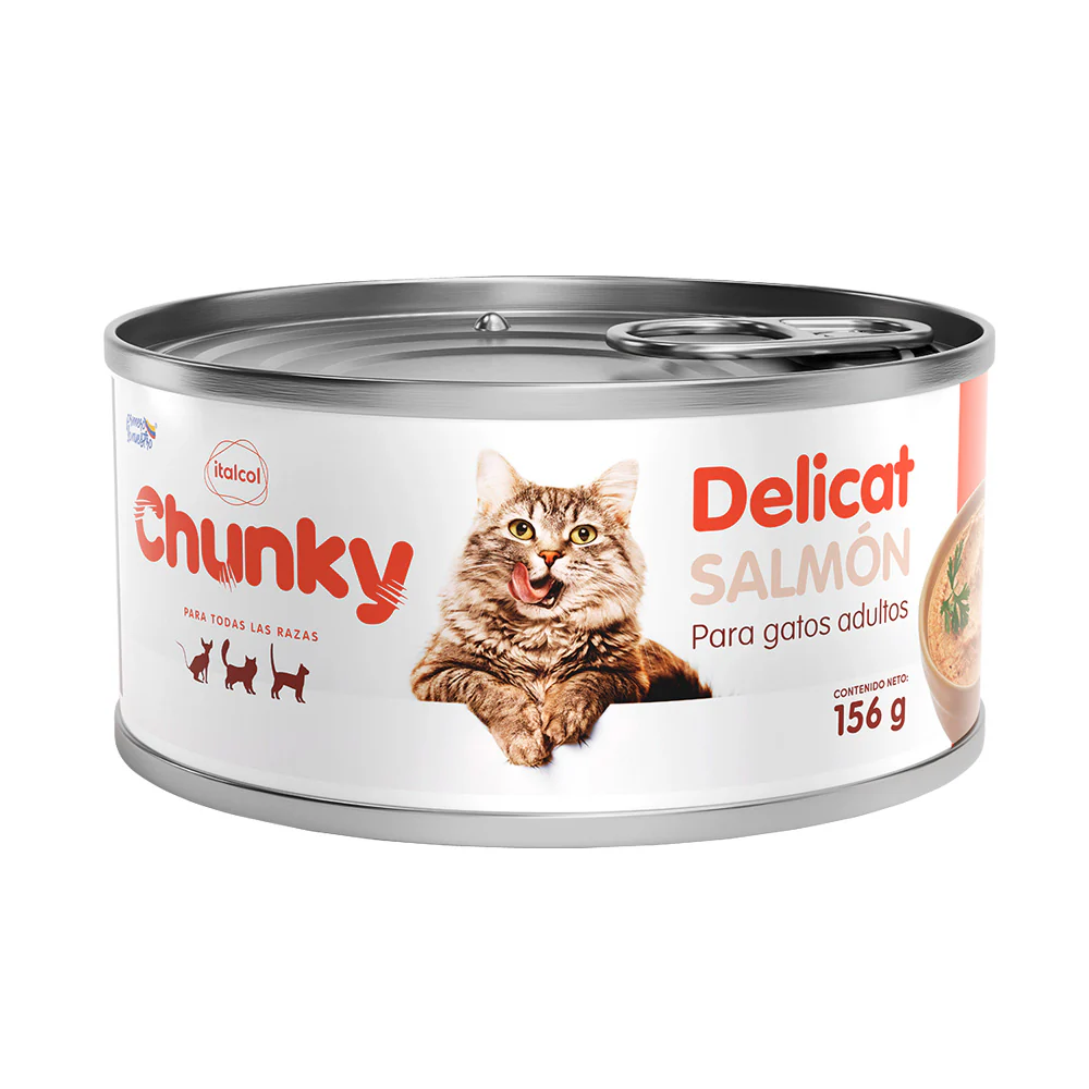 Comida Húmeda Para Gato Chunky Delicat Salmon X 156 g