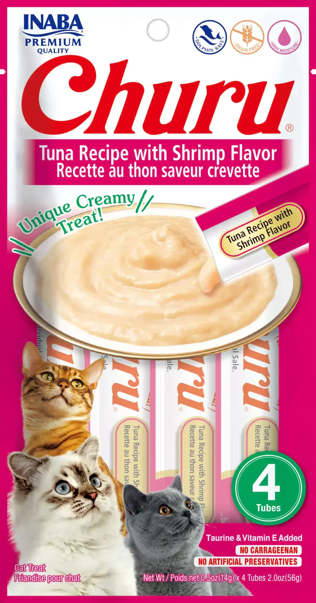 Snack Para Gato Churu Sabor Atún Y Camarón 4 Und