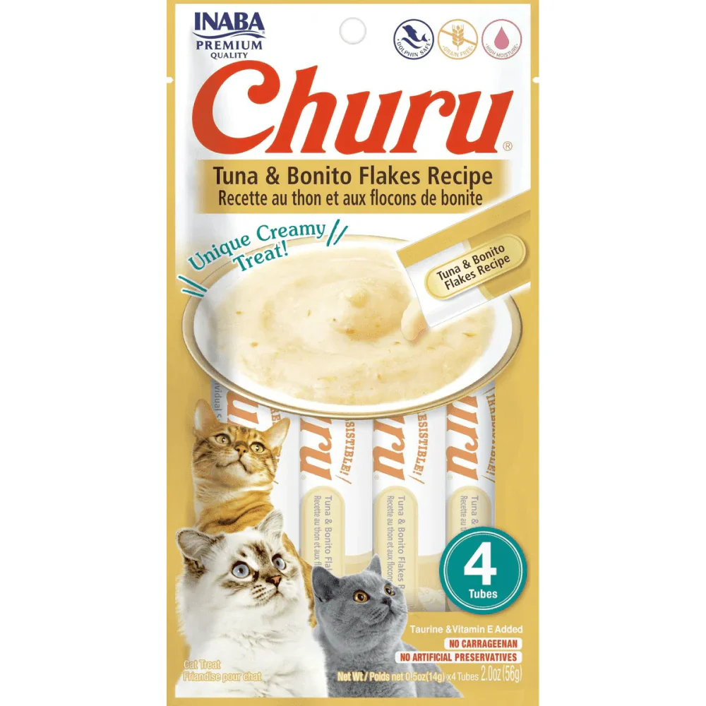 Snack Para Gato Churu Sabor Hojuelas Y Atún 56 Gr 4 Und