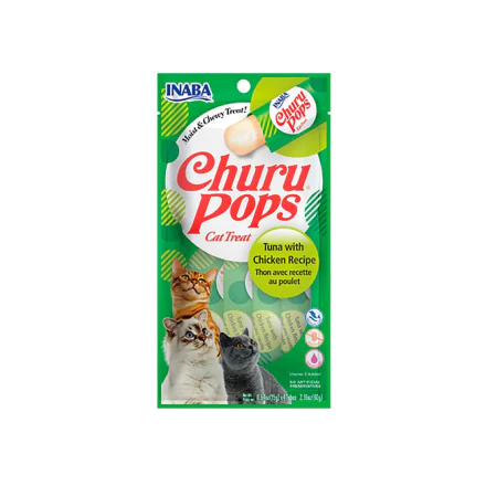 Snack Para Gato Churu Pops Sabor Atún Y Pollo 4 Und