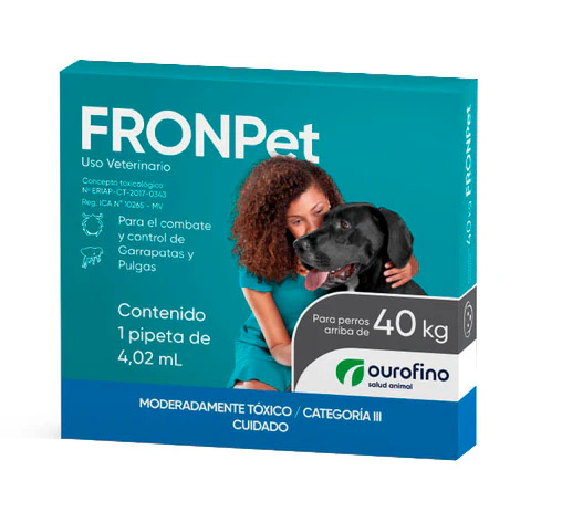 Antipulgas Garrapatas Perro Fronpet X 4.02 Ml Mas De 40Kg