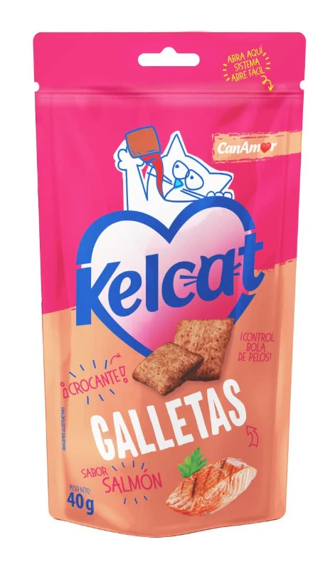 Snack Para Gato Galletas Kelcat Canamor Salmon X 40 Gr