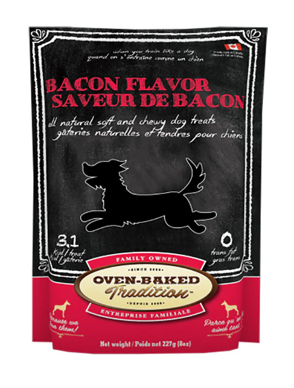Snack Para Perro Oven Baked Dog Treat Bacon 227 Gr
