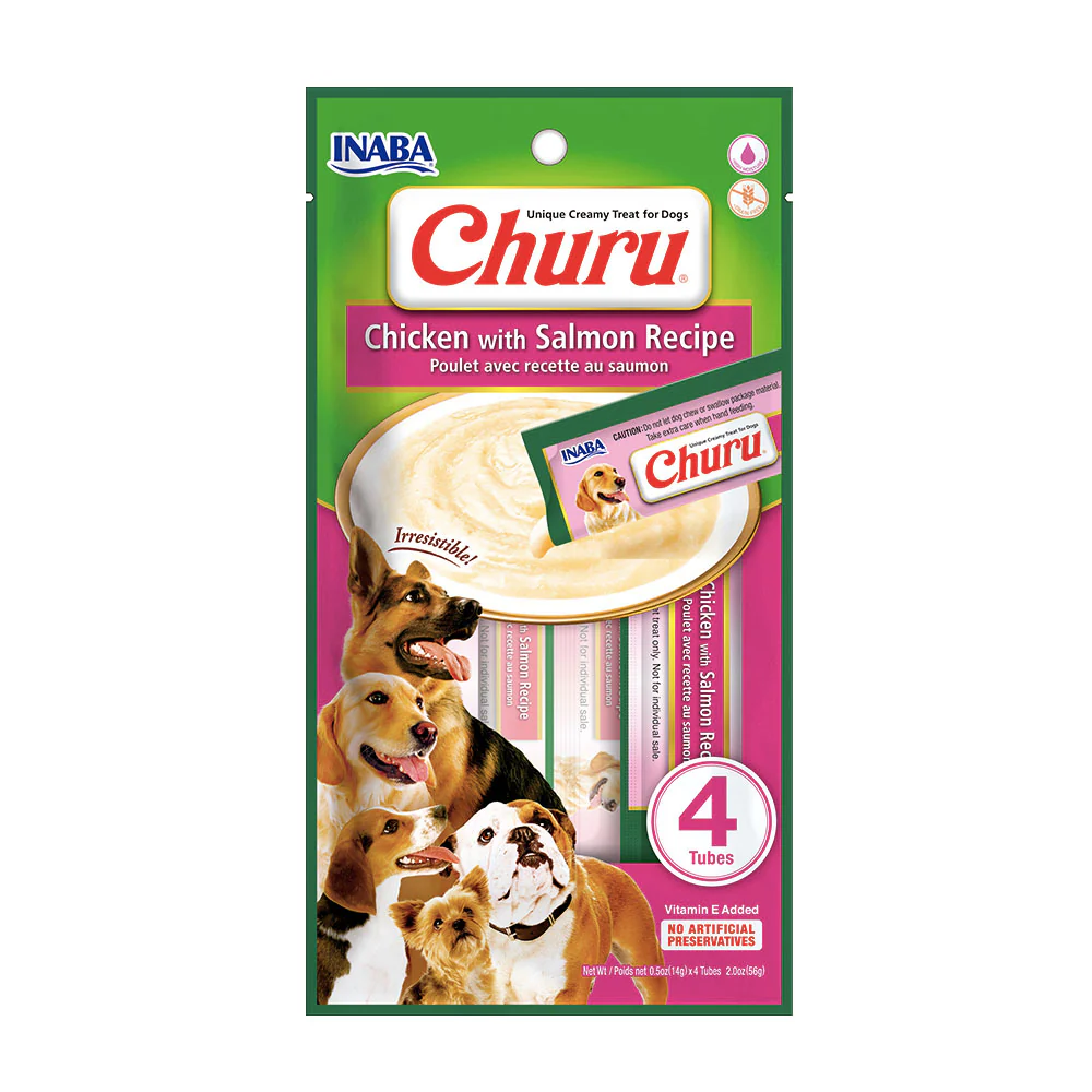 Snack Para Perro Churu A Pollo Y Salmon 4 Und