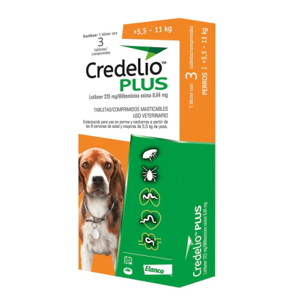 Credelio Plus 225 Mg (5.5-11 Kg) X 3 Tabletas