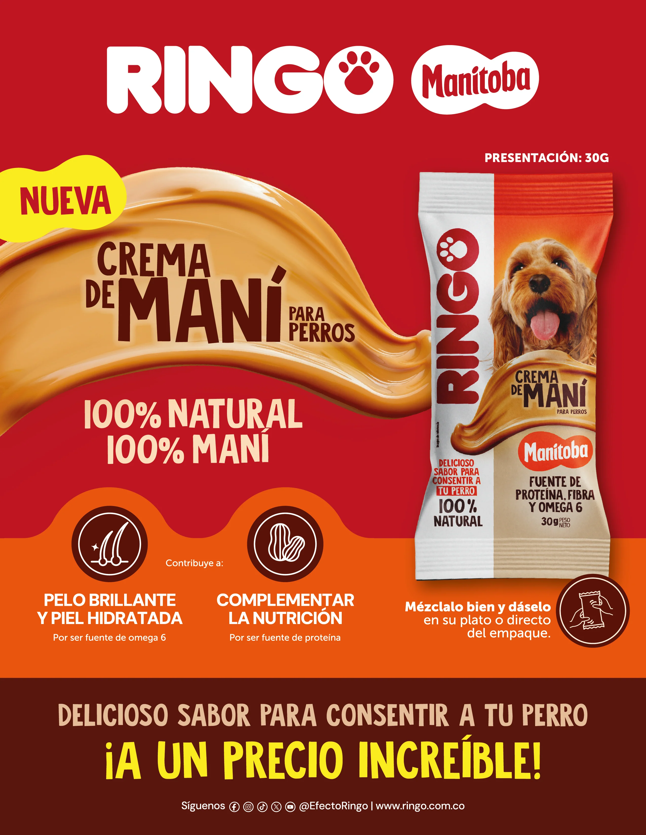 CREMA DE MANI RINGO PARA PERROS X 30GR
