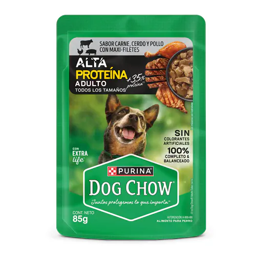 Comida Húmeda Para Perro Dog Chow Pouch Adulto Alta 85g