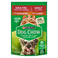 Comida Húmeda Para Perro Dog Chow Pouch Adulto Cordero 85g