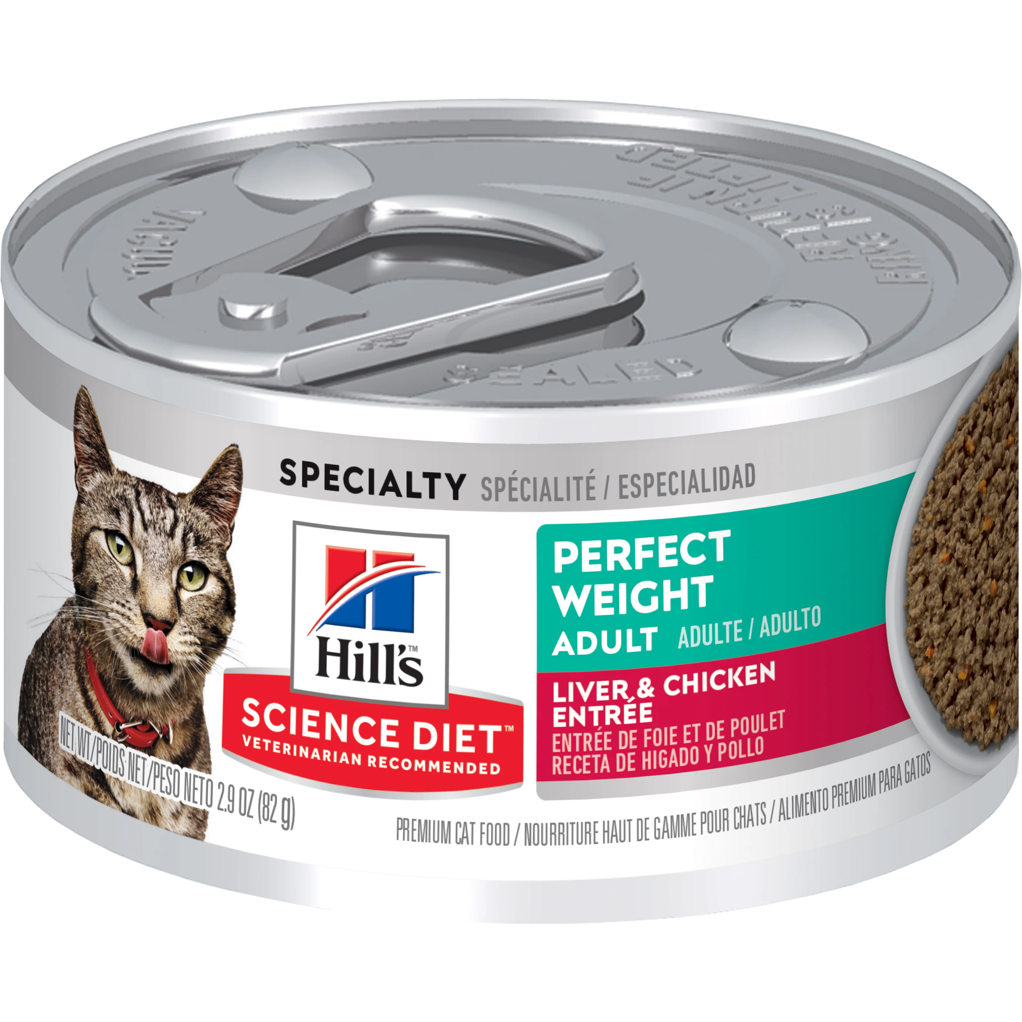 Comida Húmeda Para Gato Hills Adulto Peso Perfecto Lt 2.9Oz