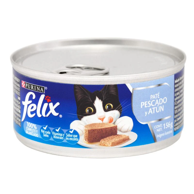 Comida Húmeda Para Gato Felix Lata Pate Pescado y Atún