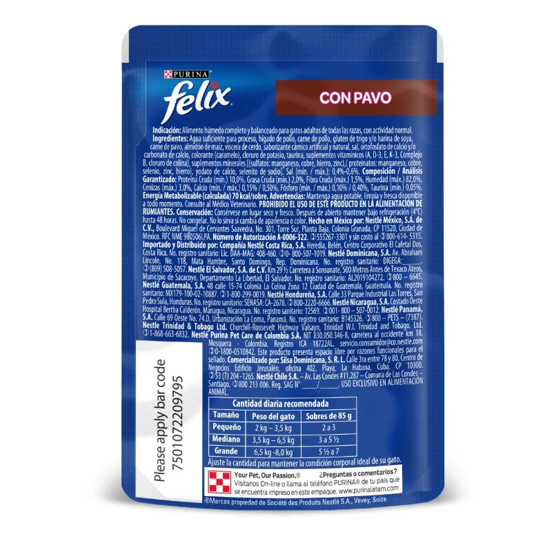Comida Húmeda Para Gato Felix Pouch Pavo X 85 Gr - Image 2