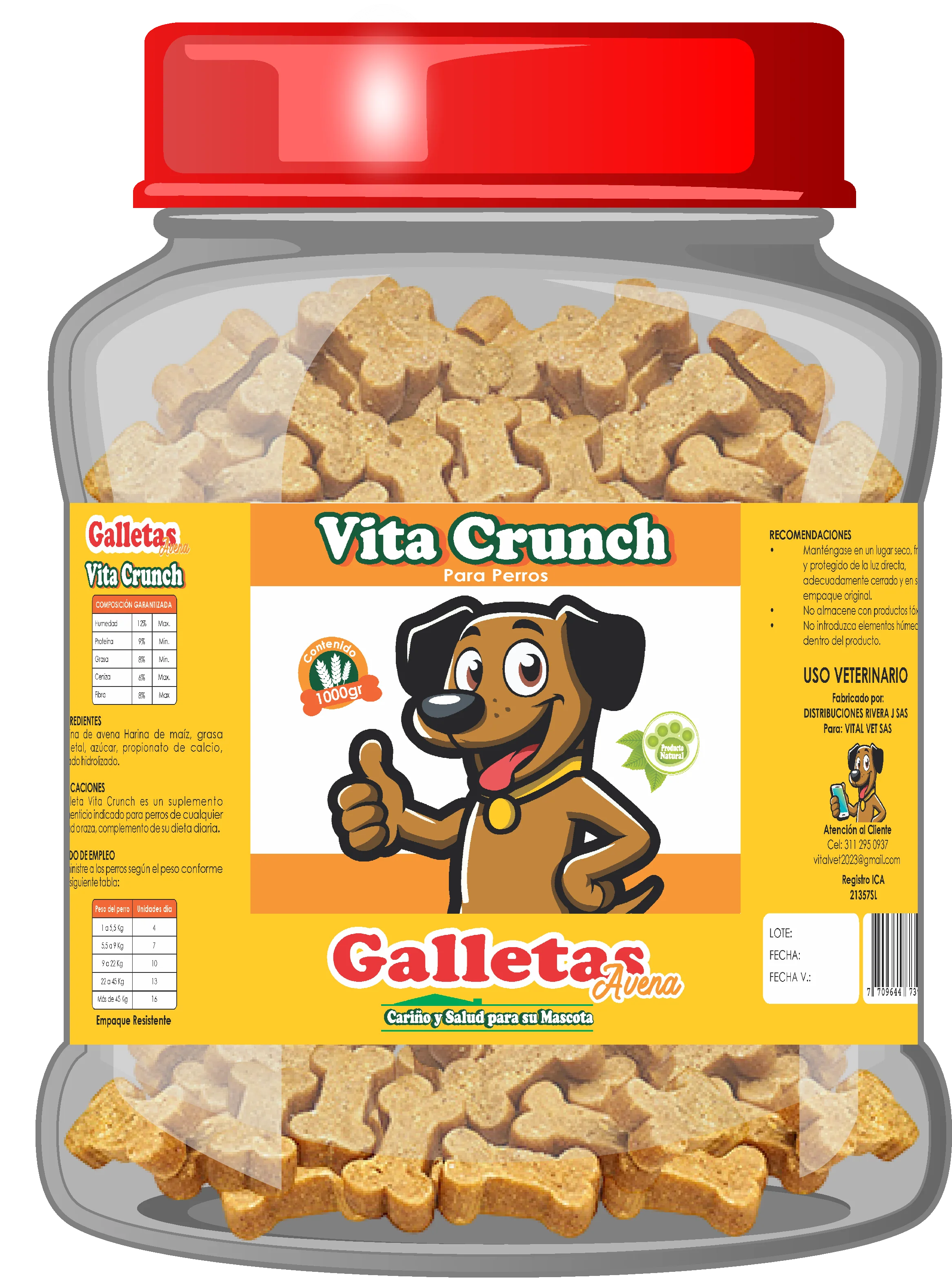 Snack Para Perro Galletas Vita Crunch - Avena - Image 3
