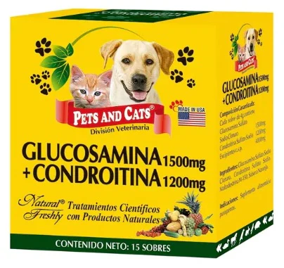 Suplemento Gato Y Perro Glucosamina + Condroitina X 15 Sob