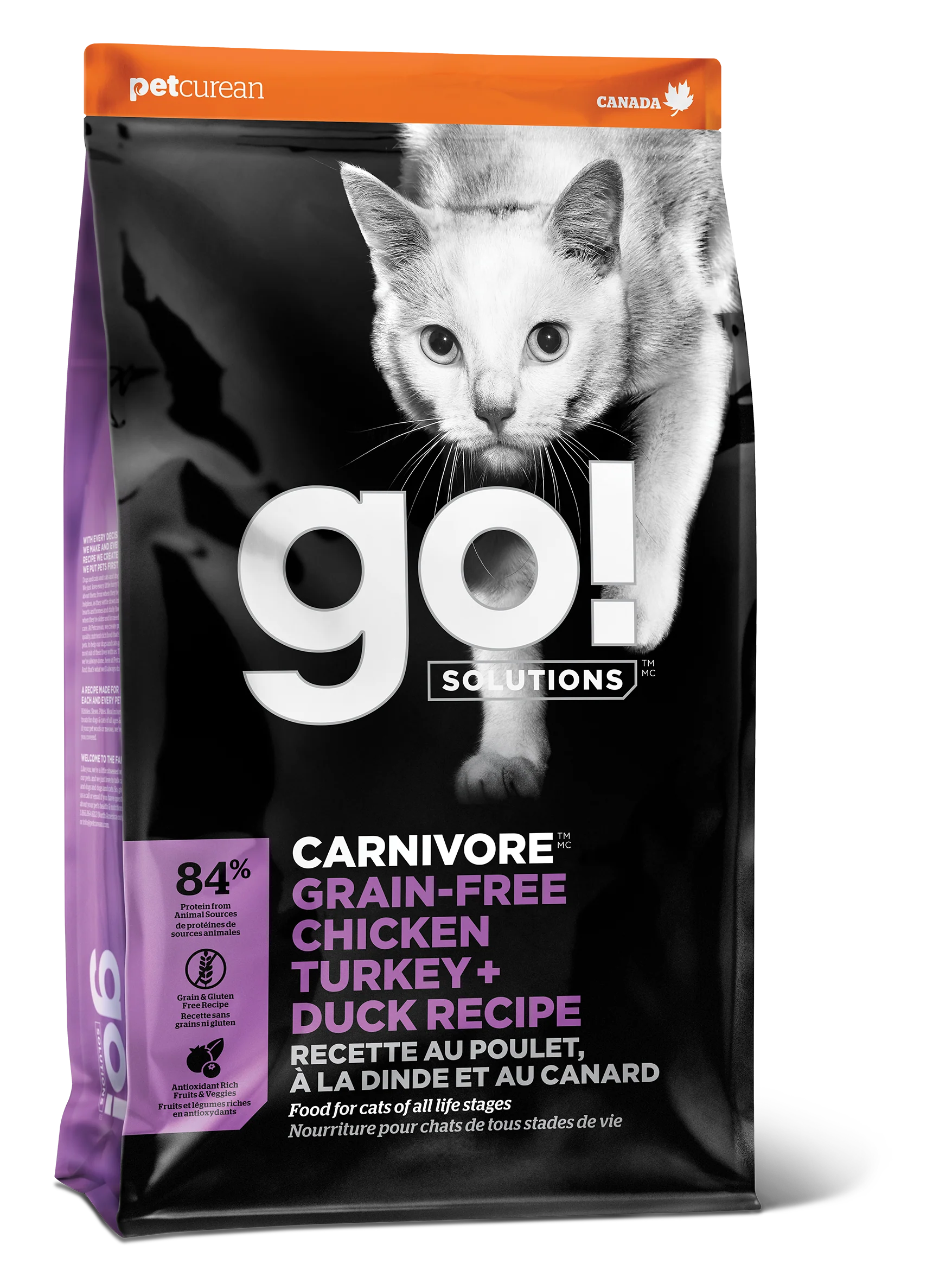 Go! Carnivore Receta De Pollo, Pavo Y Pato Para Gatos 1.4 Kg