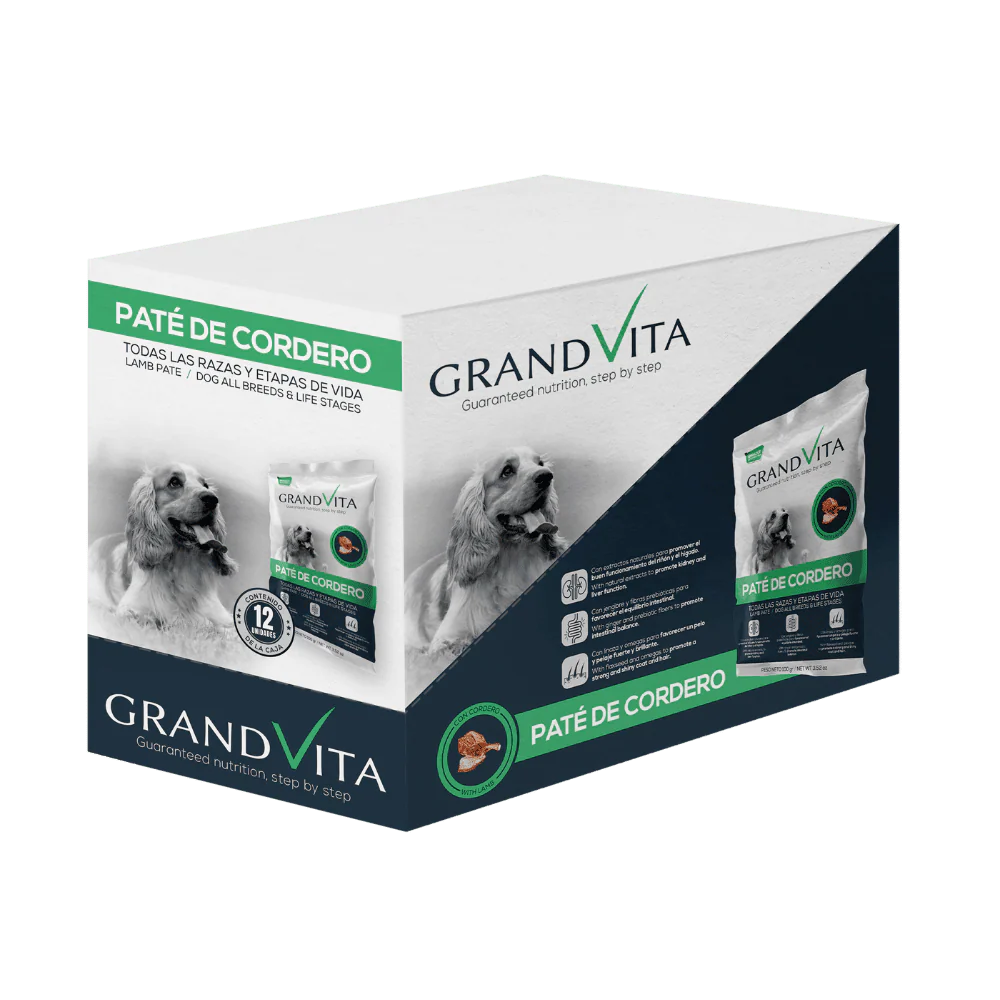 Grand Vita Perro Paté Cordero 100 G X 12 Und