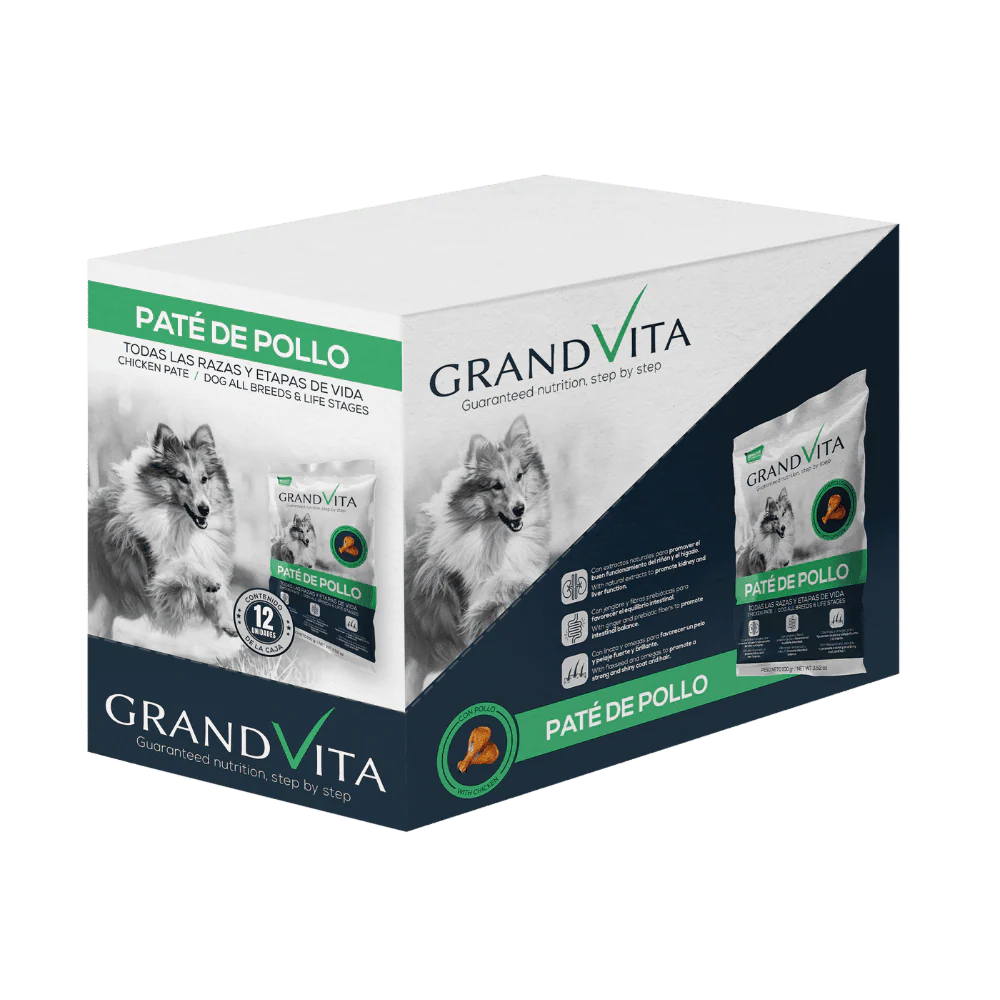 Grand Vita Perro Paté Pollo 100 G X 12 Und
