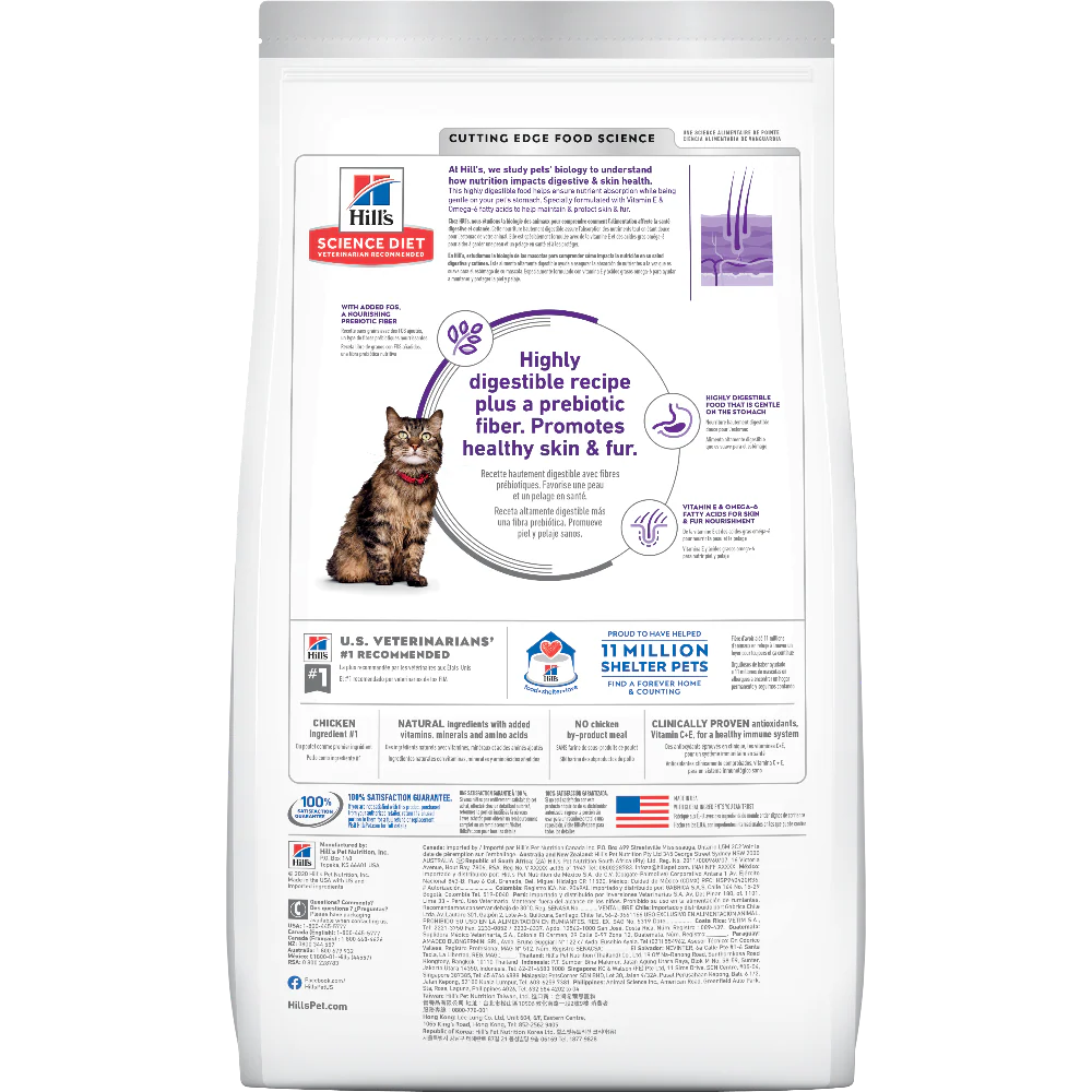 Comida para gato Hills Estomago y piel Sensible 3,5 Lbs - Image 2