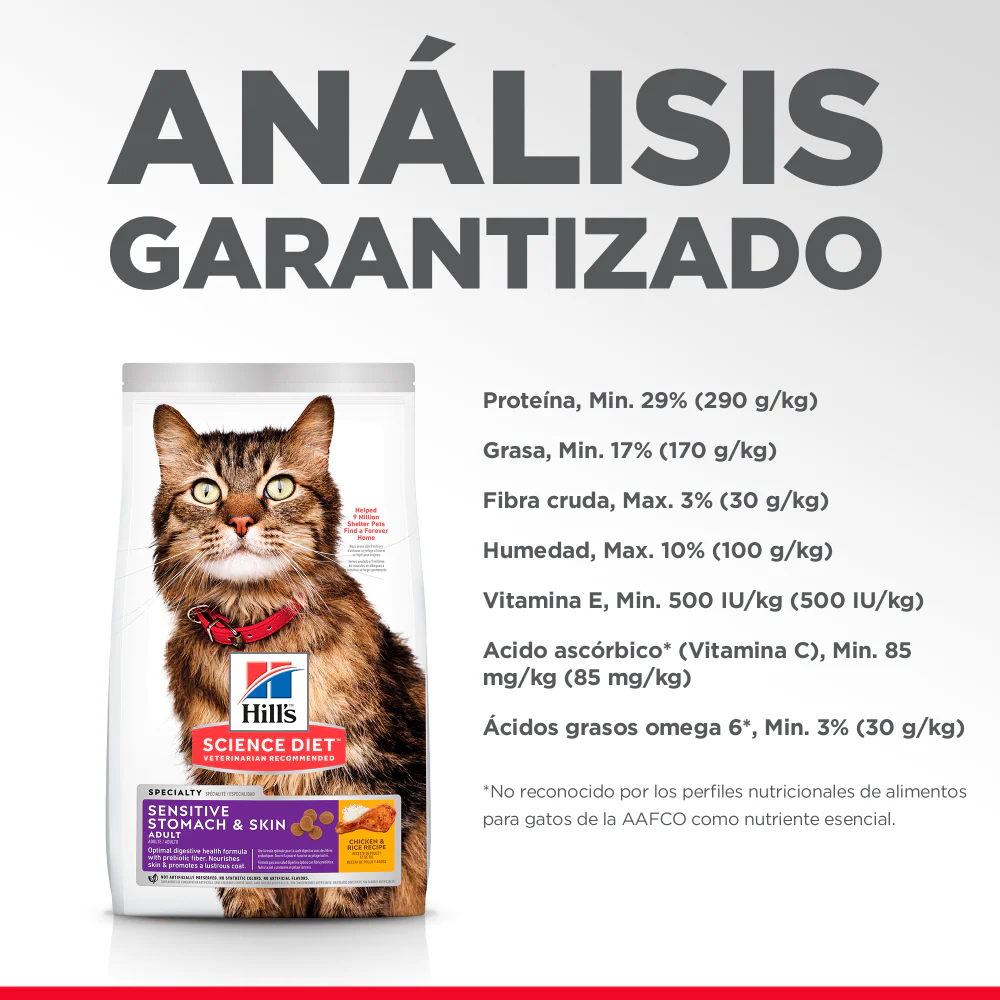 Comida para gato Hills Estomago y piel Sensible 3,5 Lbs - Image 4