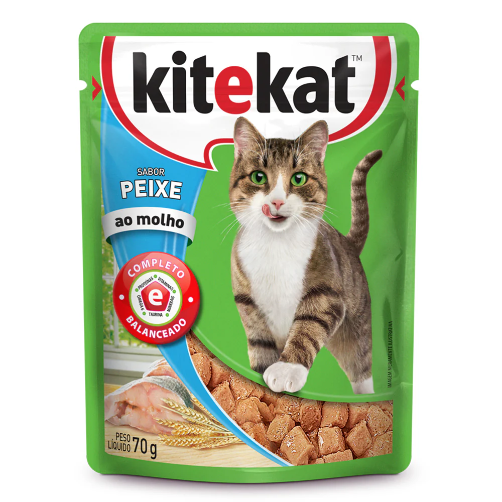 Comida Húmeda Para Gato Adulto Kitekat Pouch Pescado 70 G