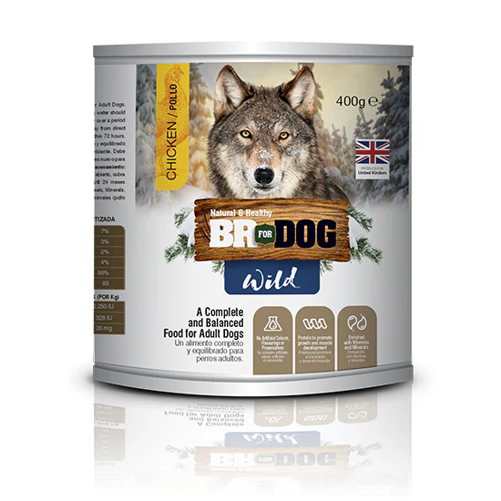 Comida Húmeda Para Perro Lata Br For Dog Wild Pollo 400g