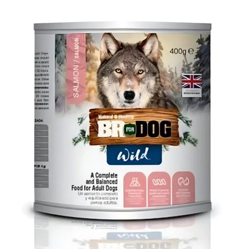 Comida Húmeda Para Perro Lata Br For Dog Wild Salmon 400g