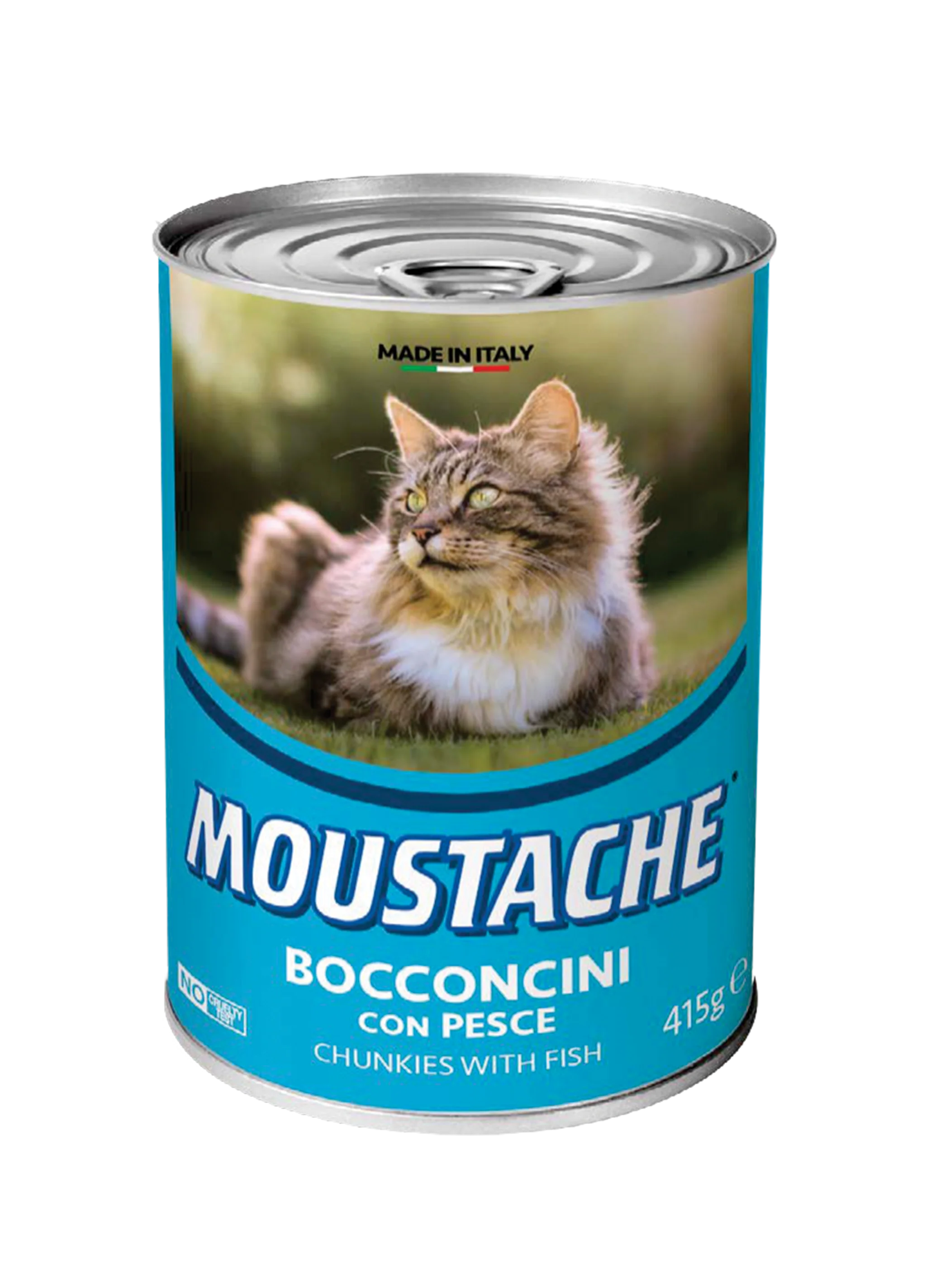 Comida Húmeda Para Gato Lata Moustache Pescado 415g