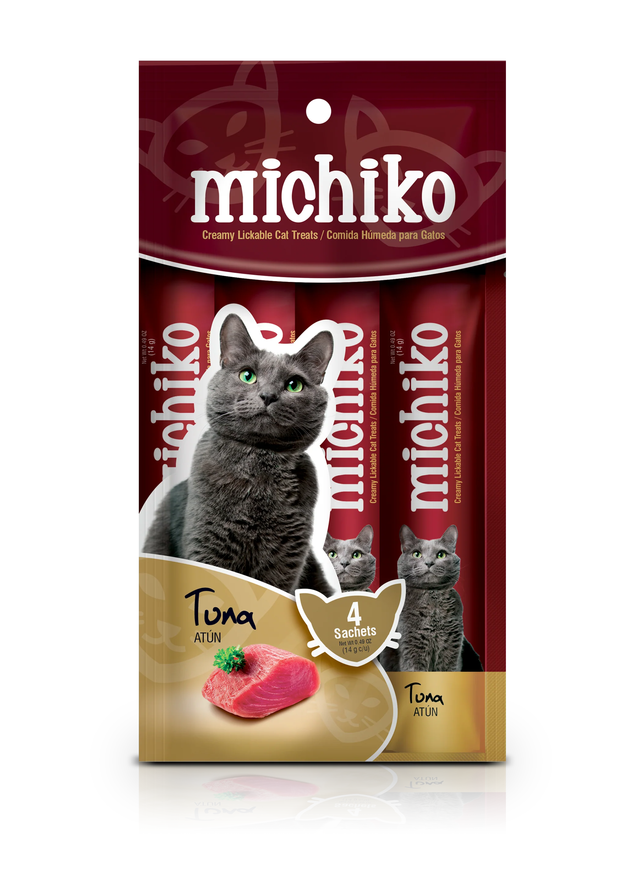 Snack Para Gato Michiko Atun Sachets X 4 Unidades