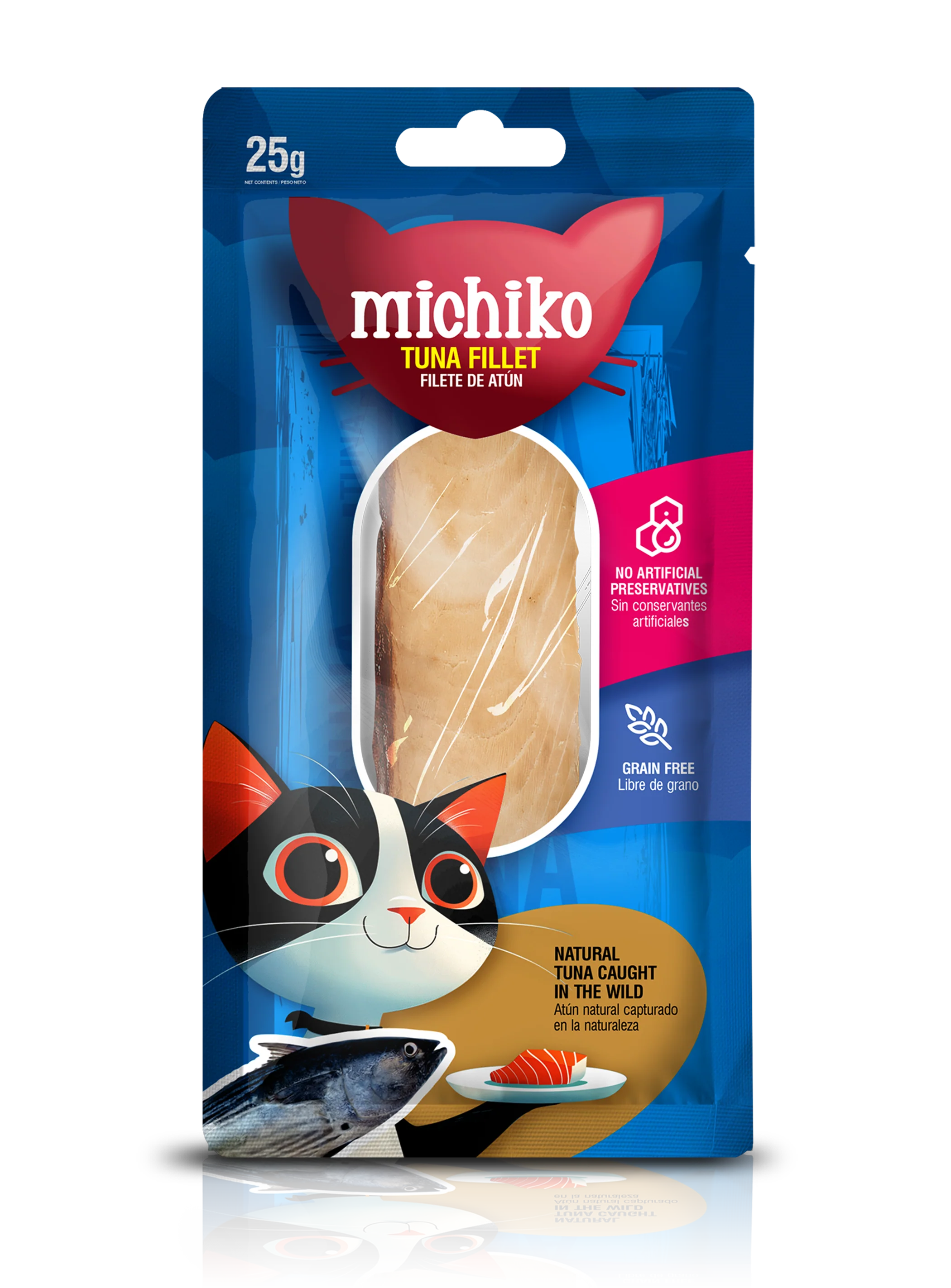 Snack Para Gato Michiko Filete De Atún 25 G