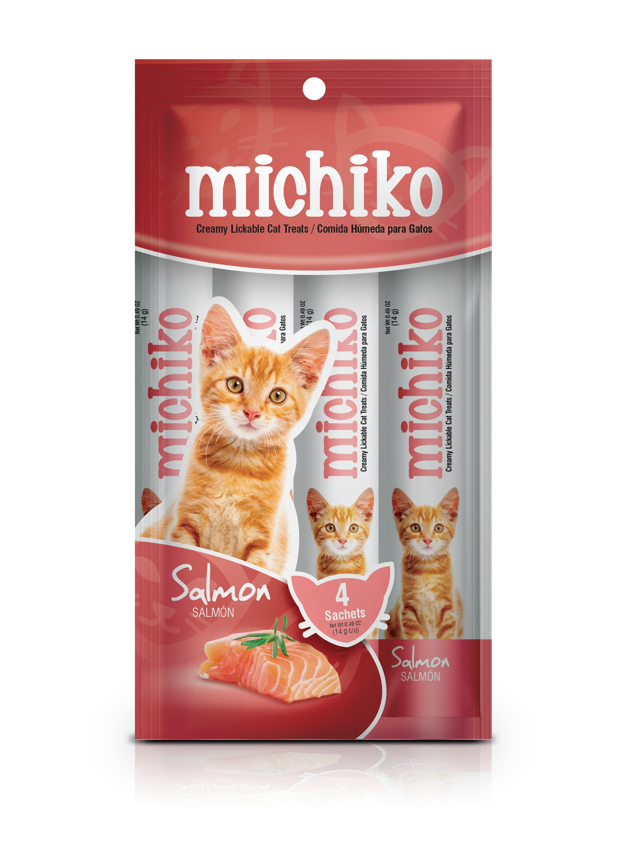 Snack Para Gato Michiko Salmon Sachets X 4 Und