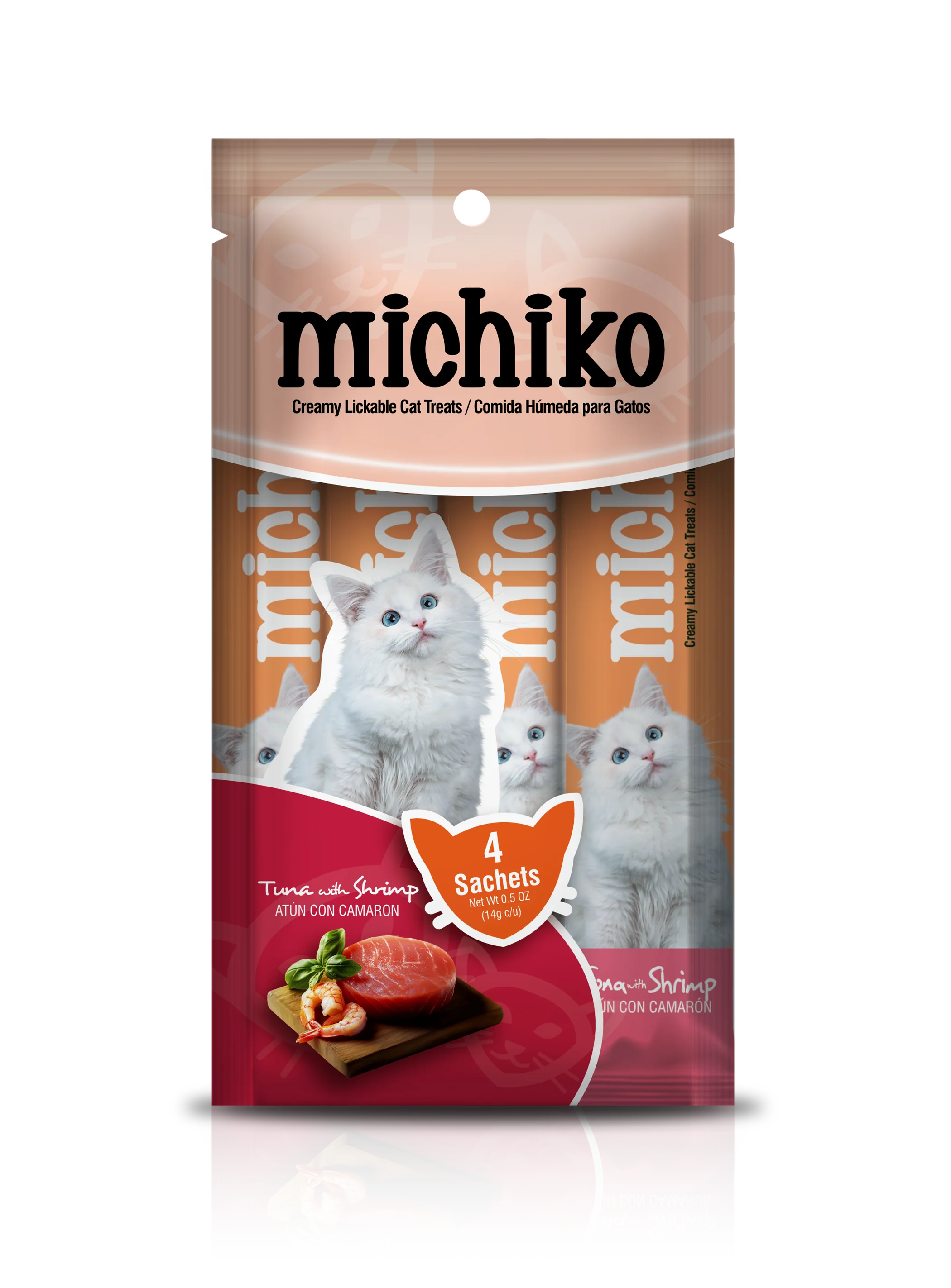Snack Para Gato Michiko Sobre Atún/Camarón X 4 Und