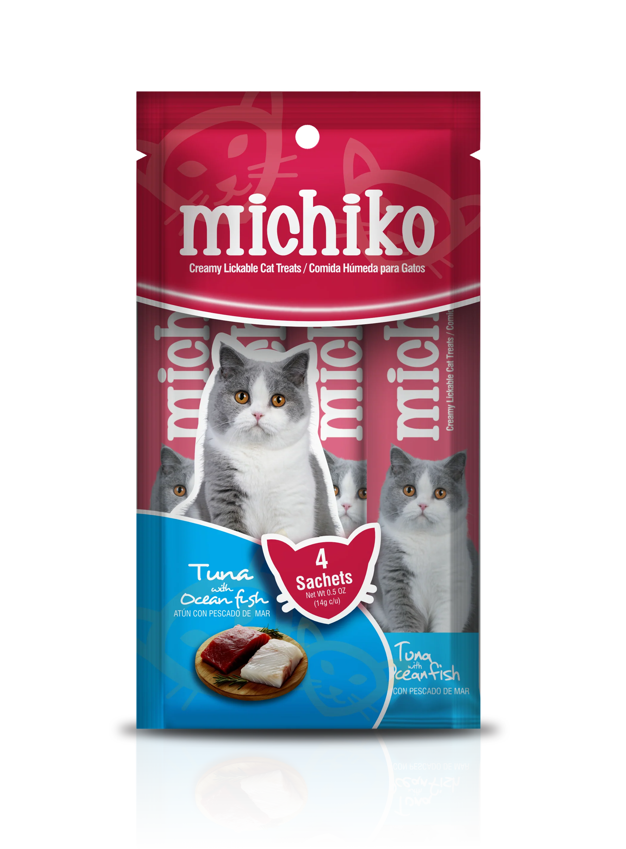 Snack Para Gato Michiko Sobre Atún/Pescado X 4 Und
