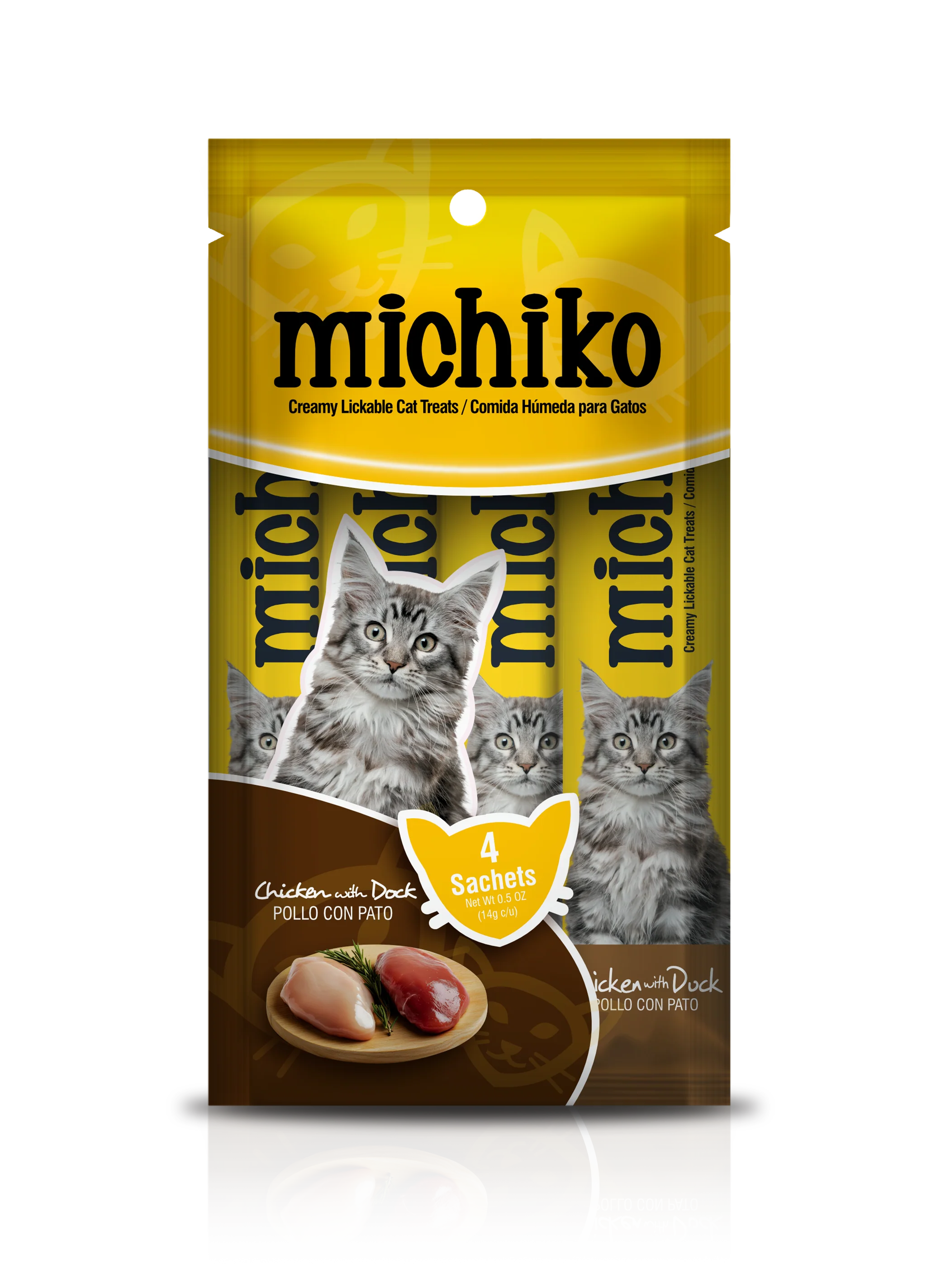 Snack Para Gato Michiko Sobre Pollo/Pato X 4 Und