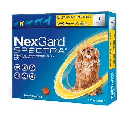 Antipulgas Y Garrapatas Perro Nexgard Spectra 3.5 A 7.5 Kg