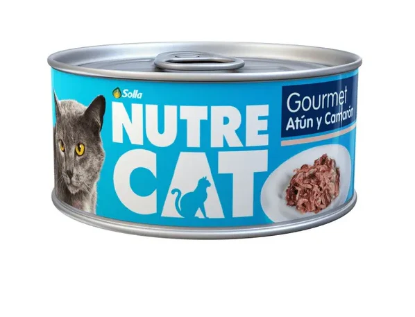 Comida Húmeda Para Gato Nutrecat Gourmet Atún Y Camarón 85g