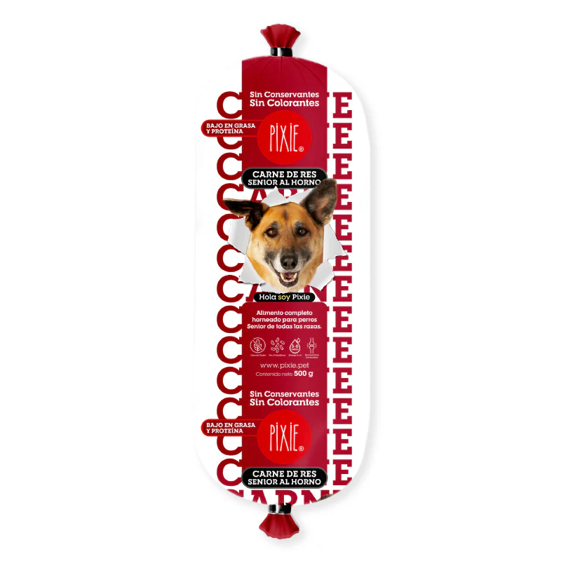 Comida Húmeda Para Perro Pixie Dog Carne Baja Grasa 500g