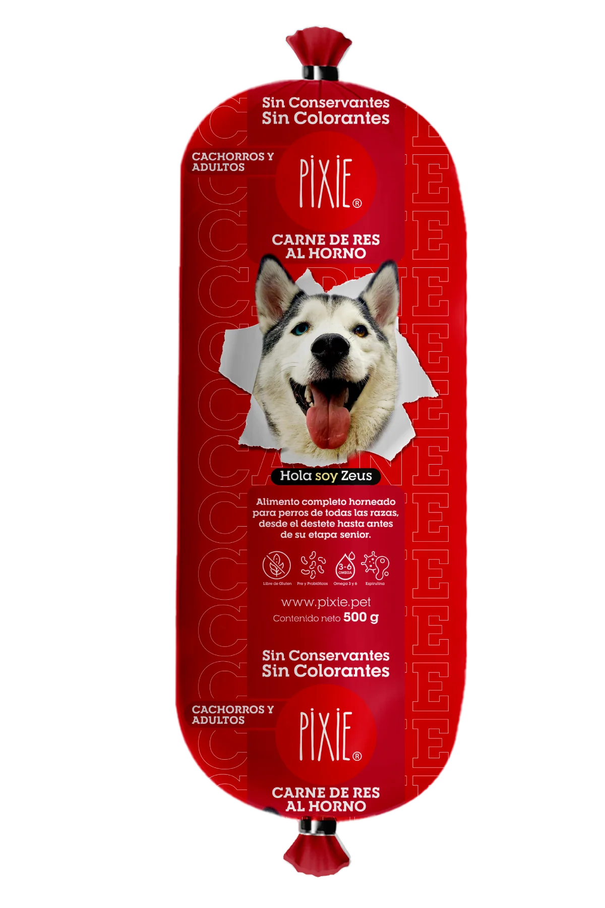 Comida Húmeda Para Perro Pixie Dog Carne De Res 500 g