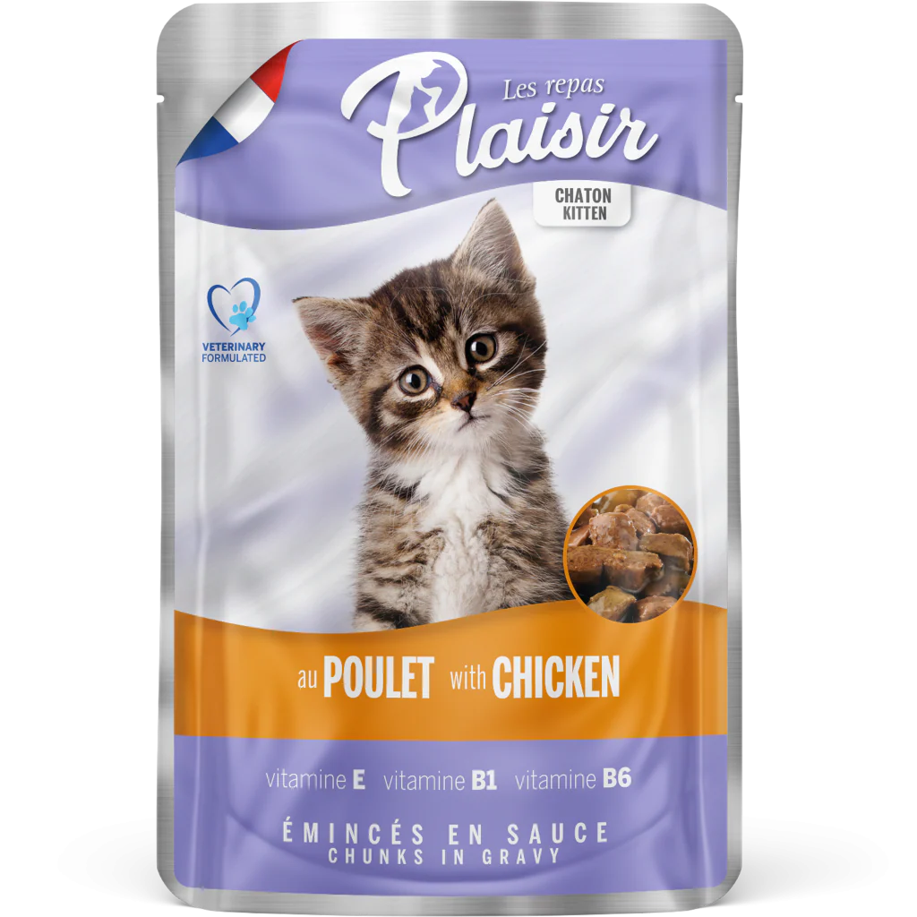 Comida Húmeda Para Gatito Pouch Plaisir Trozos Pollo 100 G