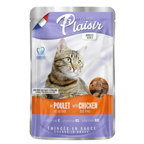 Comida Húmeda Para Gato Adulto Pouch Plaisir Trozo 100 G
