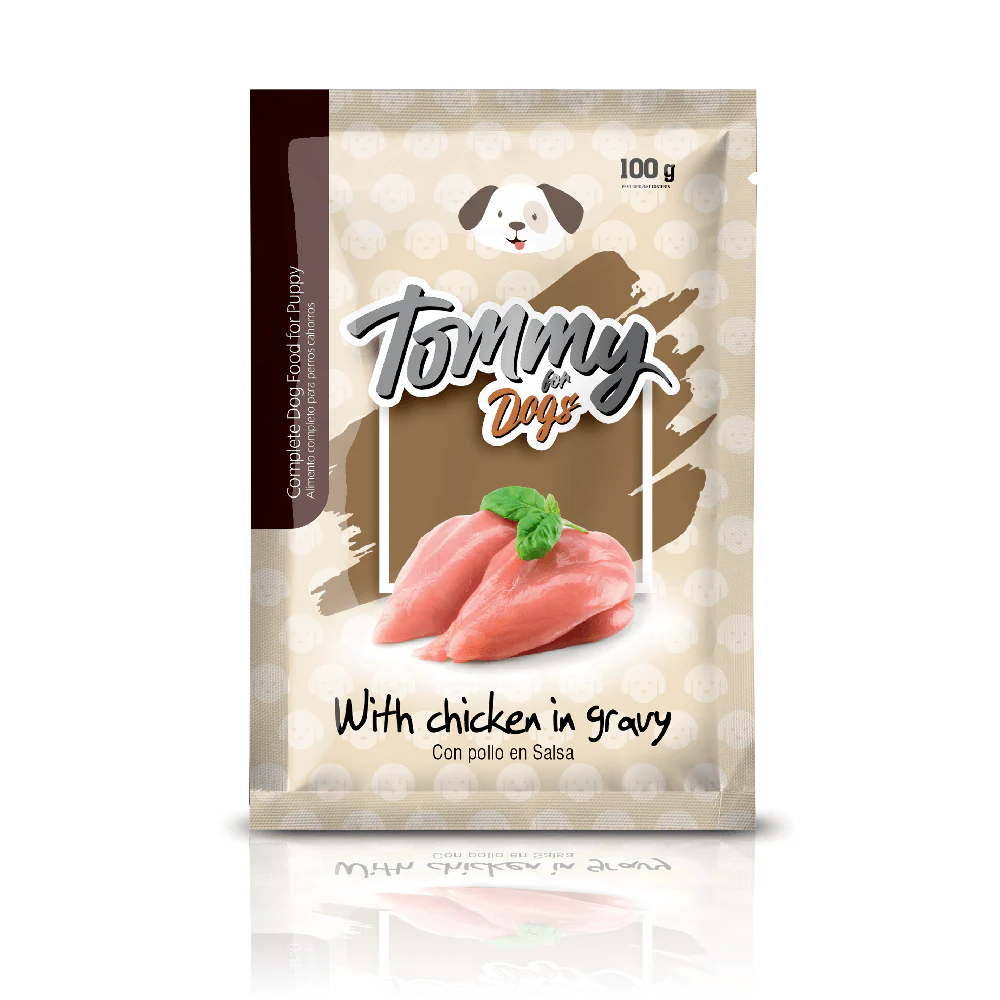 Comida Humeda Para Perro Tommy Dog Cachorro Pollo 100g