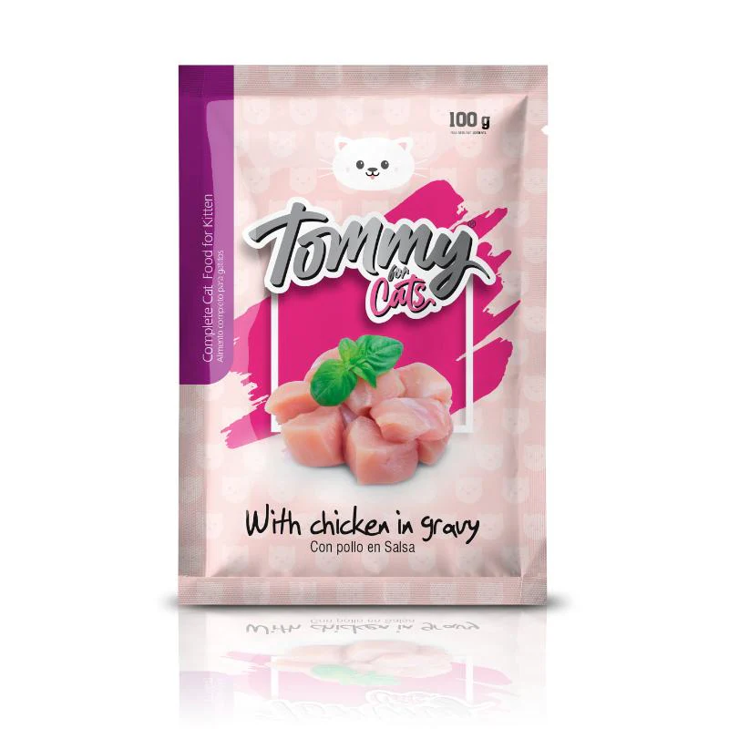 Pouch Tommy Gatito Pollo X 100g